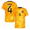 Herren Fußballbekleidung Niederlande Virgil van Dijk #4 Heimtrikot WM 2022 Kurzarm